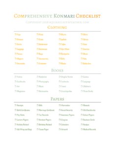 This KonMari Checklist is the Most Comprehensive Ever!